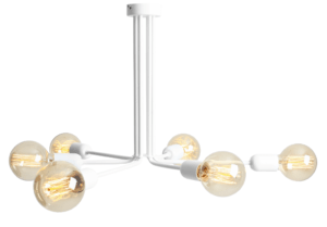 Nordic Design Bílé kovové závěsné světlo Trimo 41 cm