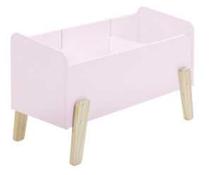 Růžový dřevěný úložný box na hračky Vipack Kiddy 39 x 80 cm