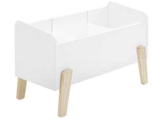 Bílý dřevěný úložný box na hračky Vipack Kiddy 39 x 80 cm