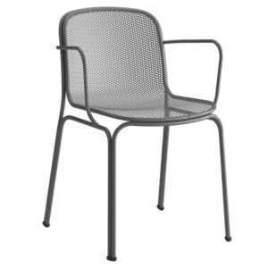 Šedá kovová zahradní židle COLOS VILLA 2