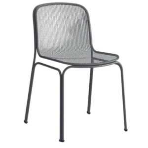 Šedá kovová zahradní židle COLOS VILLA 1