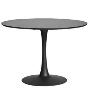 Černý kulatý jídelní stůl Marckeric Oda 110 cm