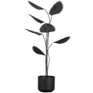 Hoorns Černá kovová umělá květina Francine 141 cm
