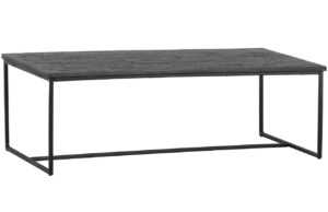 Hoorns Černý teakový konferenční stolek Sharky 120x60 cm