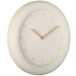 Time for home Bílé kulaté nástěnné hodiny Eirene 30 cm