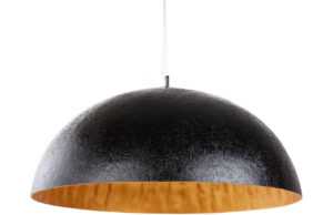 Moebel Living Černozlaté závěsné světlo Dome 70 cm