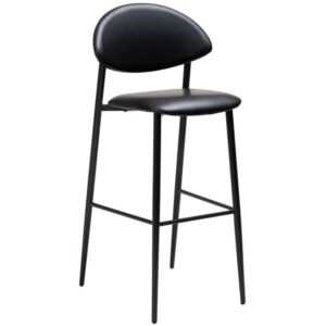 ​​​​​Dan-Form Černá koženková barová židle DAN-FORM Tush 81 cm