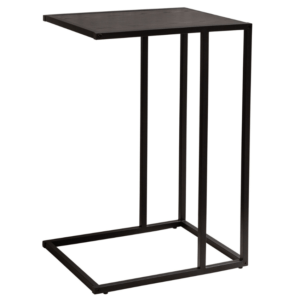 Moebel Living Černý jasanový odkládací stolek Tobi 43 x 35 cm