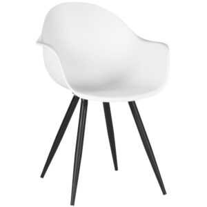 Bílá plastová jídelní židle LABEL51 Luca