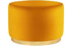 Žlutý sametový puf MICADONI Goct 62 cm