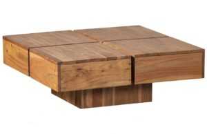Hoorns Akáciový konferenční stolek Lyros 80 x 80 cm