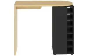 Černý dubový barový stůl TEMAHOME Roll 110 x 50 cm