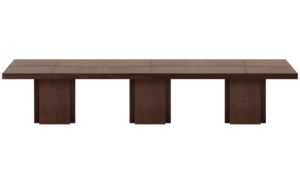 Hnědý dřevěný jídelní stůl TEMAHOME Dusk 392 x 130 cm