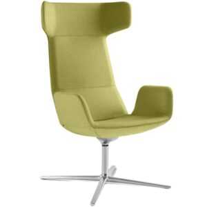 LD Seating ® Zelené látkové otočné křeslo FLEXI LOUNGE FL-XLBR