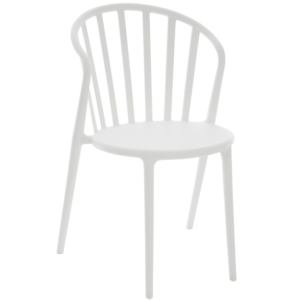 Bílá plastová jídelní židle J-line Plaret