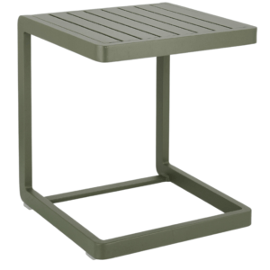 Zelený kovový zahradní odkládací stolek Bizzotto Konnor 40 x 40 cm