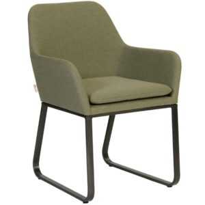 Hoorns Zelená látková zahradní židle Sienna