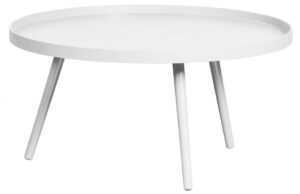 Hoorns Bílý lakovaný konferenční stolek Mireli 78 cm