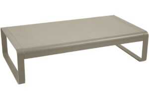 Muškátově šedý hliníkový zahradní konferenční stolek Fermob Bellevie 138 x 80 cm