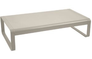 Světle šedý hliníkový zahradní konferenční stolek Fermob Bellevie 138 x 80 cm
