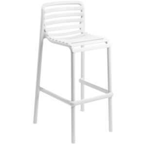 Nardi Bílá plastová zahradní barová židle Doga 75 cm