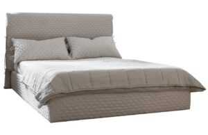 Béžová čalouněná dvoulůžková postel Miuform Sleepy Luna 180 x 200 cm
