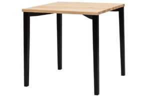 Dřevěný jídelní stůl RAGABA TRIVENTI 80 x 80 cm s černou podnoží