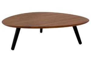Dřevěný konferenční stolek RAGABA CONTRAST PICK 103 x 97 cm s černou podnoží