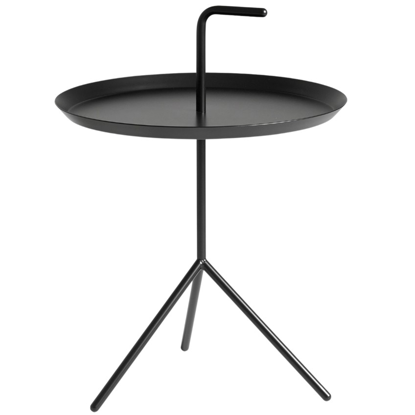 Černý kovový odkládací stolek HAY DLM XL 48 cm