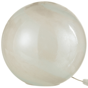 Bílá skleněná stolní lampa J-line Oyster 28 cm