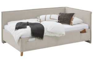 Béžová čalouněná postel Meise Möbel Fun II. 90 x 200 cm s úložným prostorem