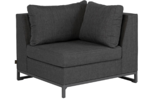WOOOD Černý čalouněný zahradní rohový modul Rheimes 70 x 90 cm
