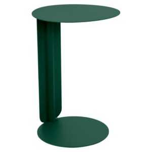 Tmavě zelený kovový zahradní odkládací stolek Fermob Bebop 40 cm