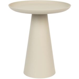 White Label Béžový kovový odkládací stolek WLL RINGAR 39