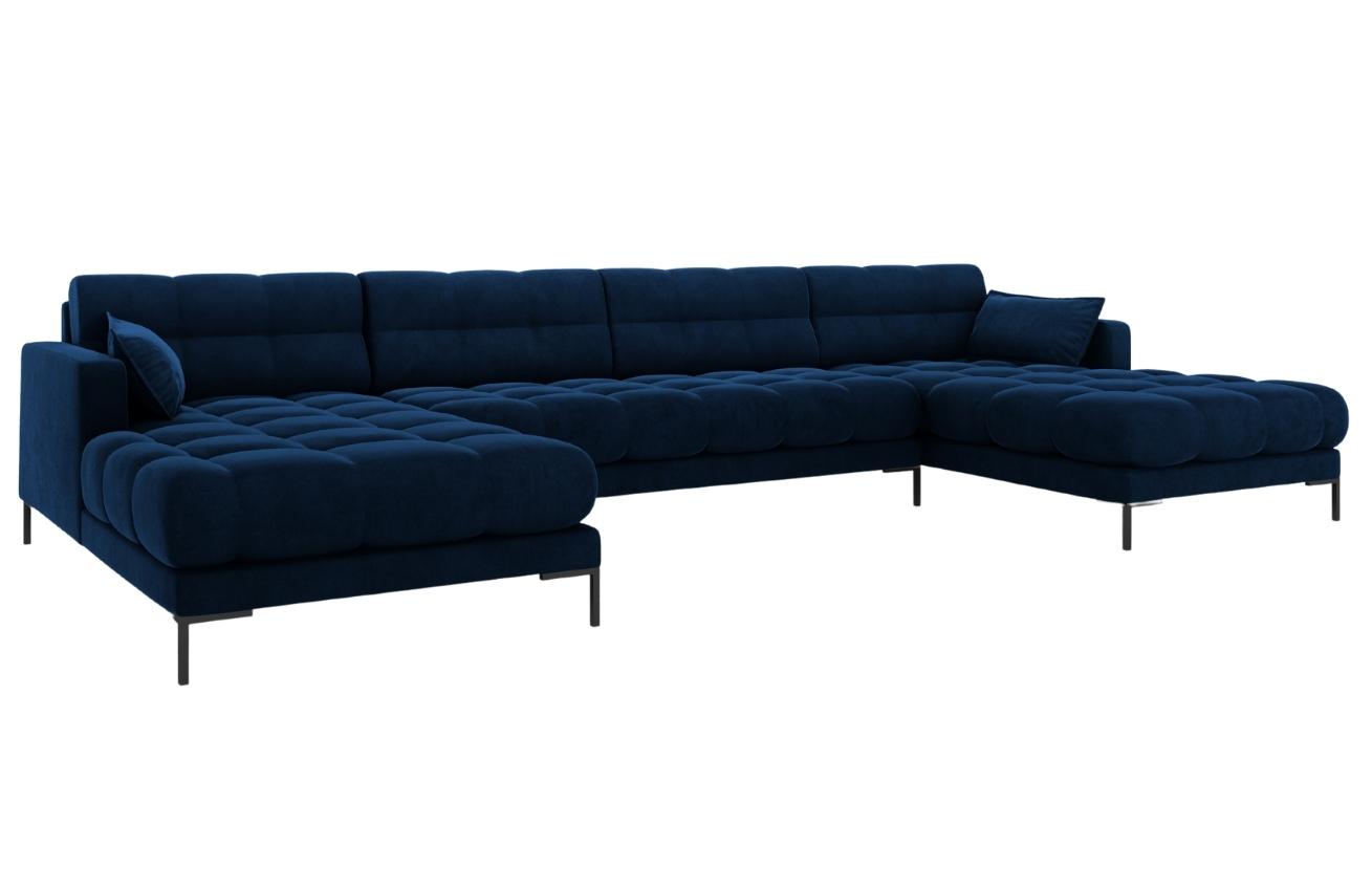 Micadoni Sametová rohová pohovka Mamaia 383 cm