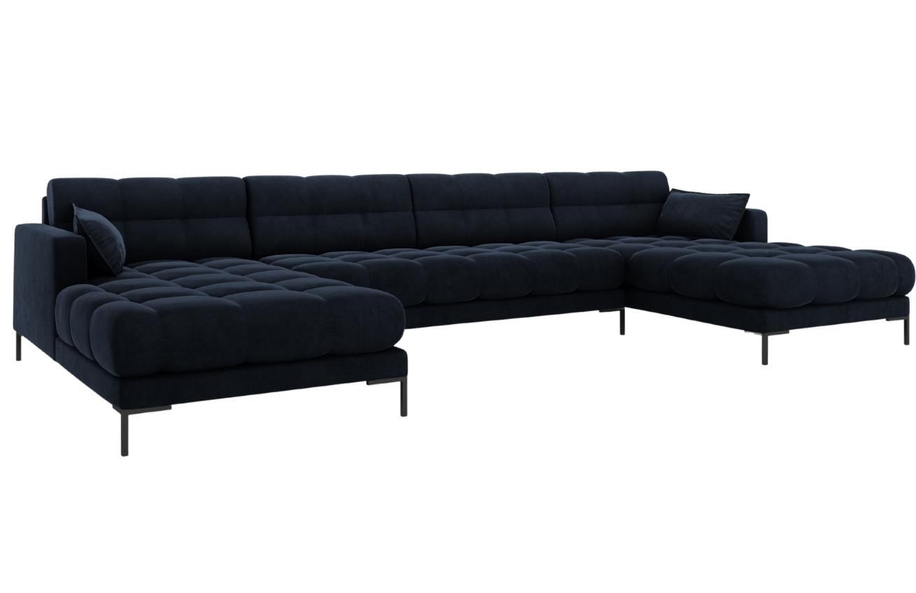 Micadoni Sametová rohová pohovka Mamaia 383 cm