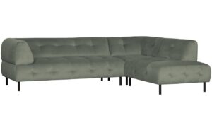 WOOOD Sametová rohová pohovka Doyle 267 cm