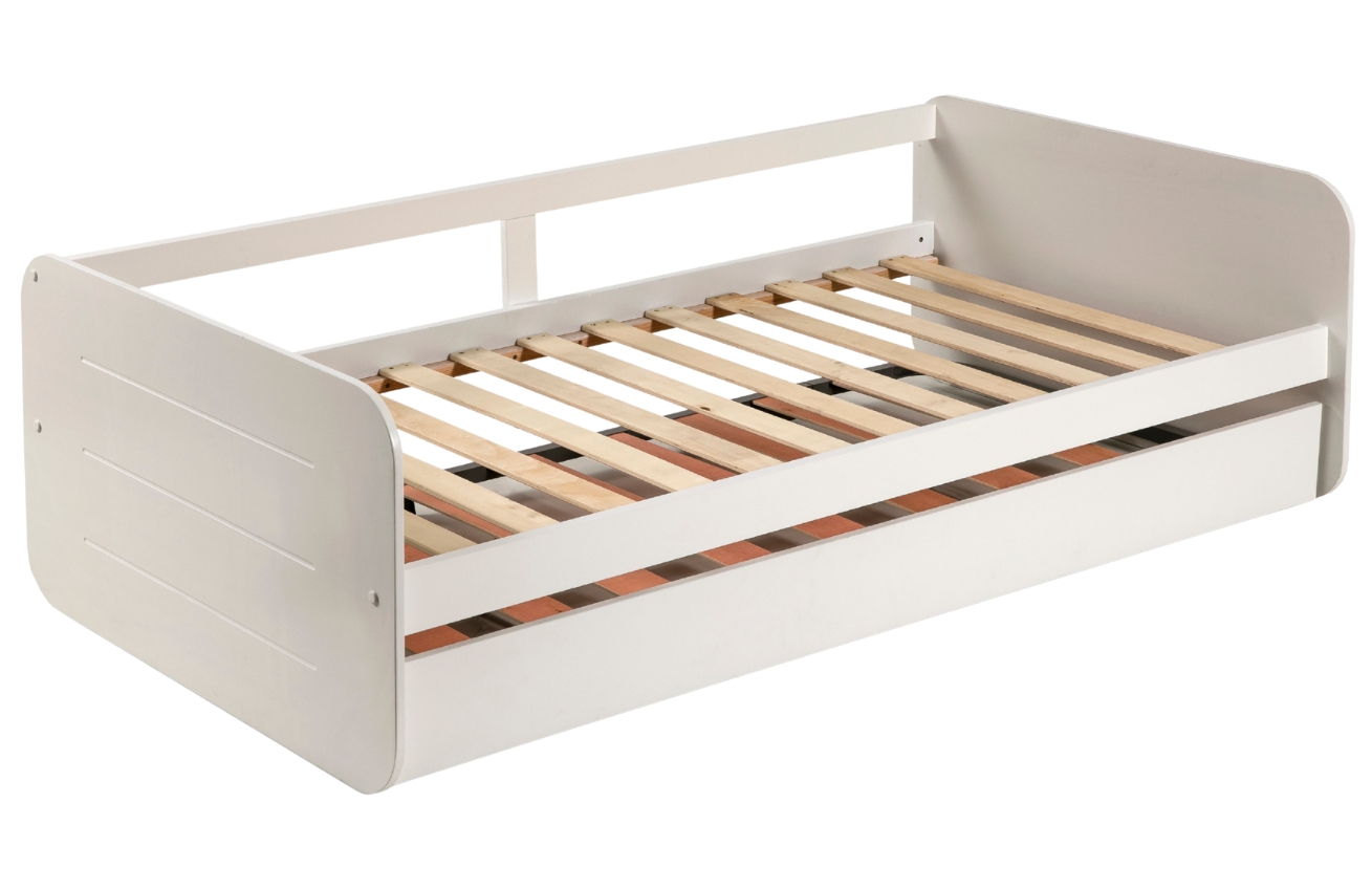 Bílá lakovaná dětská postel Marckeric Redona 90 x 190 cm