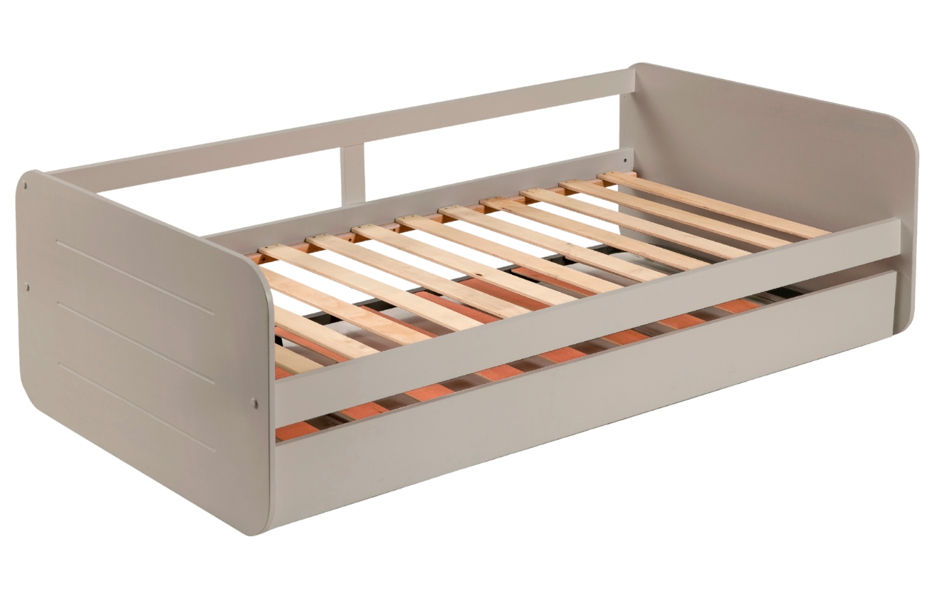 Šedá lakovaná dětská postel Marckeric Redona 90 x 190 cm
