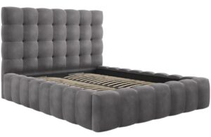 Micadoni Sametová postel Mamaia 140 x 200 cm s úložným prostorem