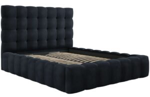 Micadoni Sametová postel Mamaia 160 x 200 cm s úložným prostorem