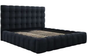 Micadoni Sametová postel Mamaia 180 x 200 cm s úložným prostorem