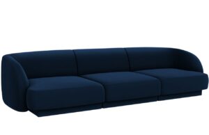 Micadoni Sametová pohovka Miley 255 cm