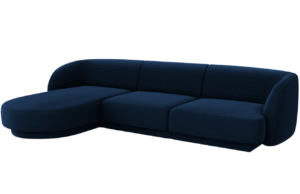 Micadoni Sametová rohová pohovka Miley 255 cm