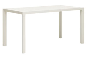Bílý kovový zahradní jídelní stůl Kave Home Culip 150 x 77 cm
