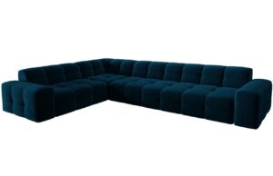 Micadoni Sametová rohová pohovka Kendal 332 cm