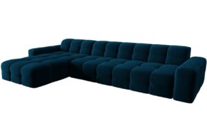Micadoni Sametová rohová pohovka Kendal 357 cm