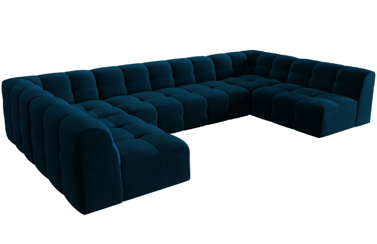 Micadoni Sametová rohová pohovka Kendal 372 cm