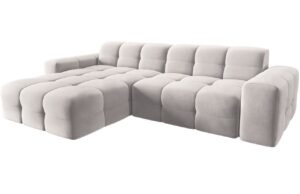 Micadoni Sametová rohová pohovka Kendal 256 cm