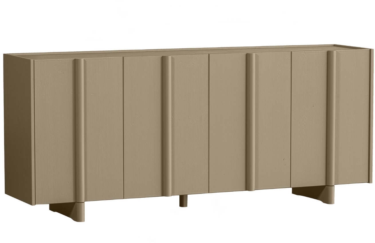 WOOOD Světle hnědá dřevěná komoda Basu 200 x 85 cm